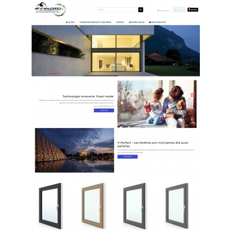 Création site de vente en ligne de fenêtres PVC Alu ou bois sur mesure
